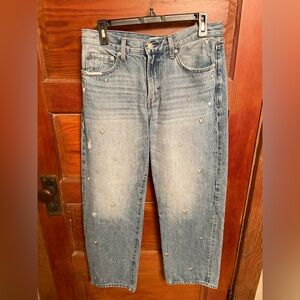 Pistola Light Wash Heart-Embellished Jeans